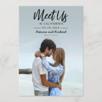 Einfache Skripte treffen uns in Save the Date Foto