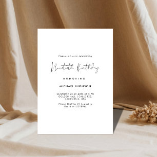 Einfache Skripteinladung Ninetieth Birthday Einladung