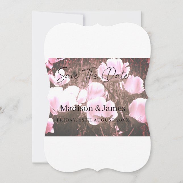 Einfache Skripteinladungen Save the Date (Vorderseite)