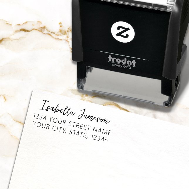 Einfache Skripterstellung Moderne Rücksendeadresse Permastempel (Von Creator hochgeladen)