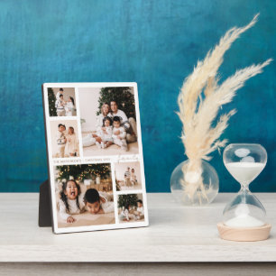 Einfache Skriptfamilie Foto Collage Urlaub Fotoplatte