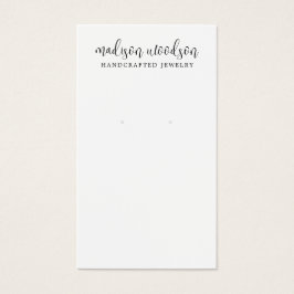 Einfache Skriptsignatur-Ohrring-Display-Karte