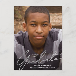 Einfache SkriptSilver Overlay-Foto-Abschluss Postkarte