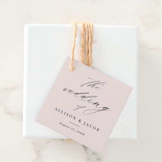 Einfache SkriptWedding Vielen Dank für Ihre Liebes Geschenkanhänger (Beispiel)