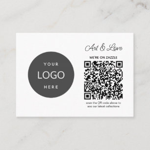 Einfache Small Business Card mit QR-Code-Store-Nam Visitenkarte