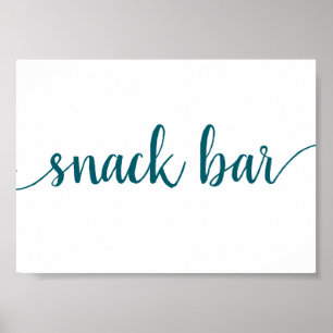 Einfache Snack-Bar   Aquamarines Aqua Any Event Si Poster