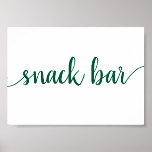 Einfache Snack-Bar   Jäger Grün für jedes Ereignis Poster