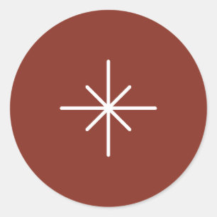 Einfache Snowflake Weihnachts-Klassiker Round Stic Runder Aufkleber