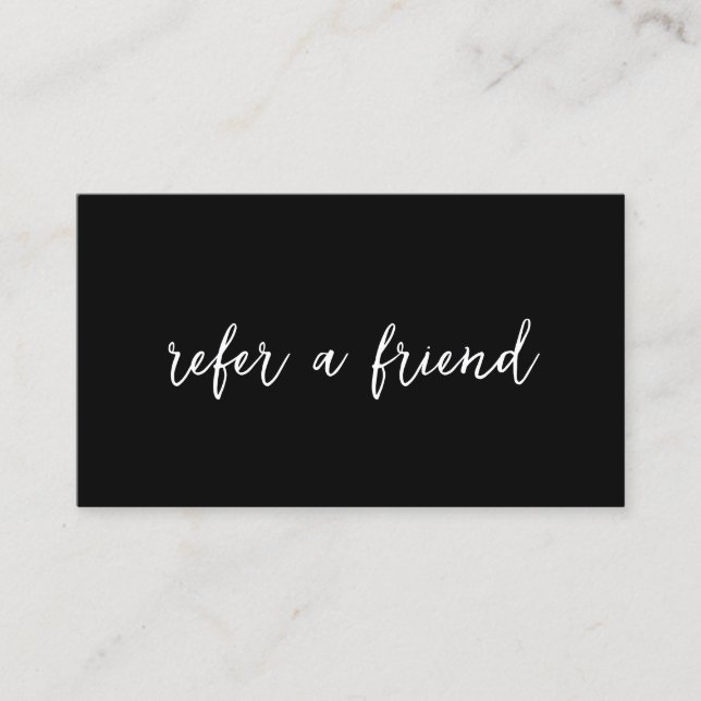 Einfache Social Media Icons Elegante Schwarz Moder Empfehlungskarte (Vorderseite)