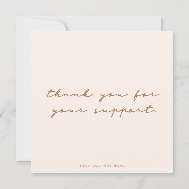 Einfache Softpink-Pink-Visitenkarte Dankeskarte (Vorderseite)