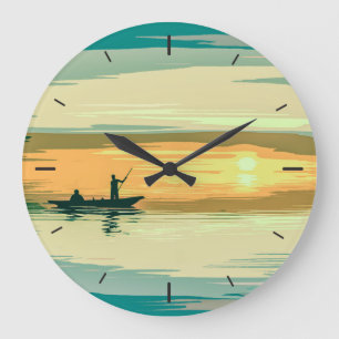 Einfache Sonnenaufgang  Wandsperre Große Wanduhr