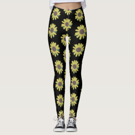 Einfache Sonnenblume Botanisches Yoga-Muster Leggings