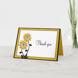 Einfache Sonnenblumen Dankeschön Karte