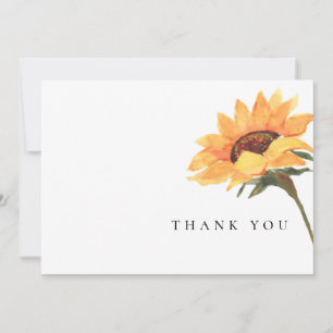 Einfache Sonnenblumen Hochzeit Vielen Dank Dankeskarte