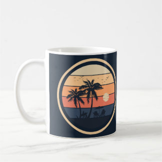 Einfache Sonnenuntergänge in Beige und Orange Kaffeetasse