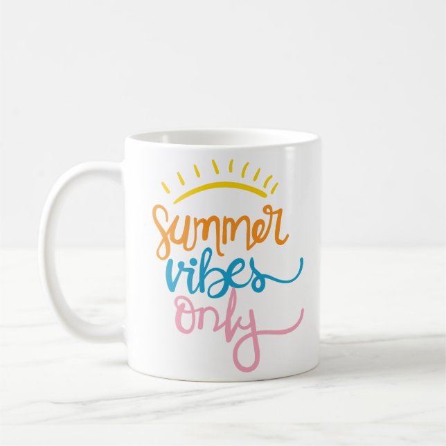 Einfache sonnige fröhliche, spielerisch Orange Blu Kaffeetasse (Links)
