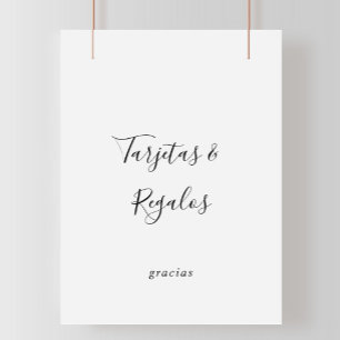 Einfache spanische Tarjetas und Regalos-Zeichen Poster