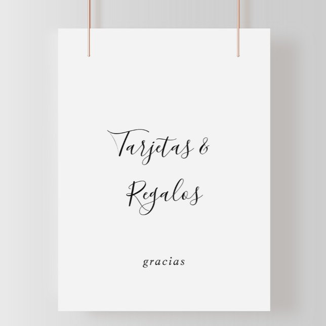 Einfache spanische Tarjetas und Regalos-Zeichen Poster (Von Creator hochgeladen)