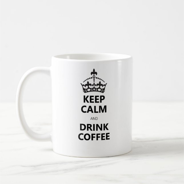 Einfache Spaß Koffein Addict White Black Stilvoll Kaffeetasse (Links)