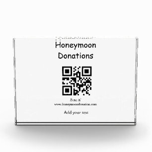 Einfache Spenden für Hochzeitsreise q r Kabeljau Fotoblock