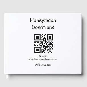 Einfache Spenden für Hochzeitsreise q r Kabeljau Gästebuch
