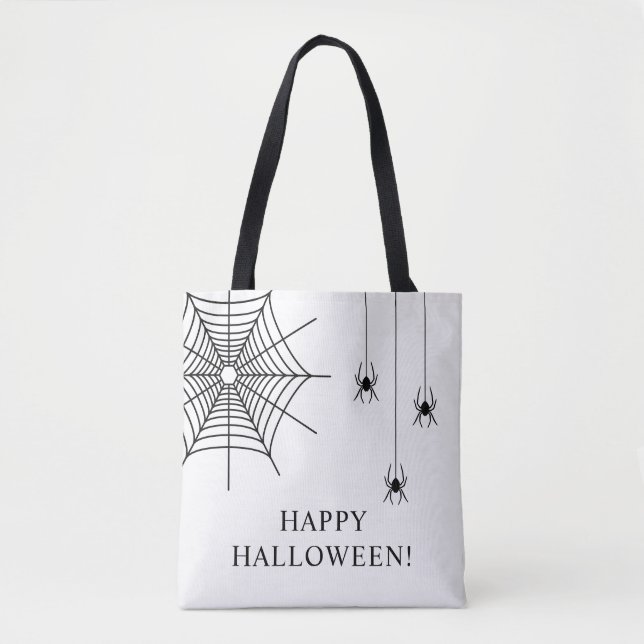 Einfache Spinnen und Spiderweb Happy Halloween (Vorderseite)