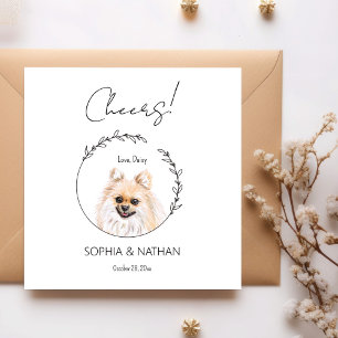 Einfache Spitz Dog Wedding Cocktail Napkins Serviette