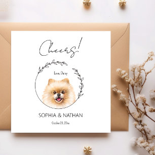 Einfache Spitz Dog Wedding Cocktail Napkins Serviette