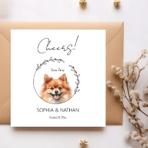 Einfache Spitz Dog Wedding Cocktail Napkins Serviette