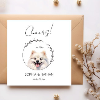 Einfache Spitz Dog Wedding Cocktail Napkins Serviette