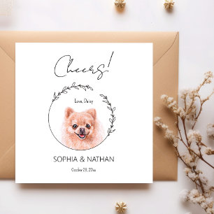 Einfache Spitz Dog Wedding Cocktail Napkins Serviette