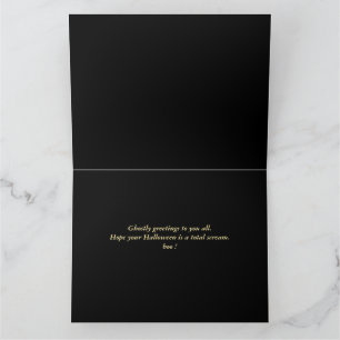 Einfache Spooky Familie glücklich Halloween Pumpki Karte