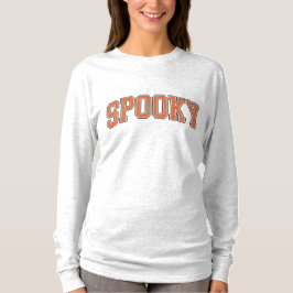 Einfache Spooky-Kollegium Halloween Langschläfer T T-Shirt