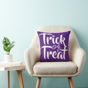 Einfache Spooky Trick oder Treat Halloween Familie Kissen