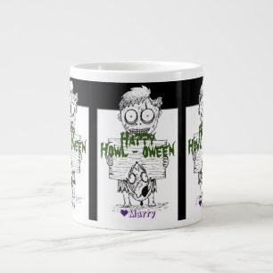 Einfache, spöttische Halloween Familie glücklich H Jumbo-Tasse