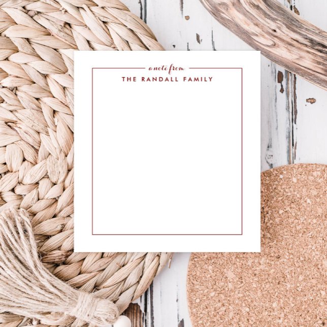 Einfache Square Bridge Personalisiert Notepad Notizblock (Von Creator hochgeladen)