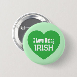 Einfache St. Patrick's Day Green I Liebe ist irisc Button
