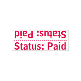 Einfache "Status: Bezahltes" Briefmarke aus Gummi Permastempel