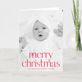 Einfache Stil Rot Frohe Weihnachten 2 Foto