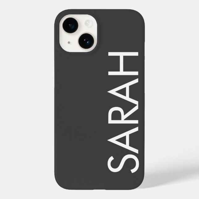 Einfache Stilrichtung Moderner Klassiker Grau Farb Case-Mate iPhone Hülle (Rückseite)
