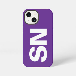 Einfache Stilrichtung Moderner Name Minimal Lila F iPhone 13 Mini Hülle