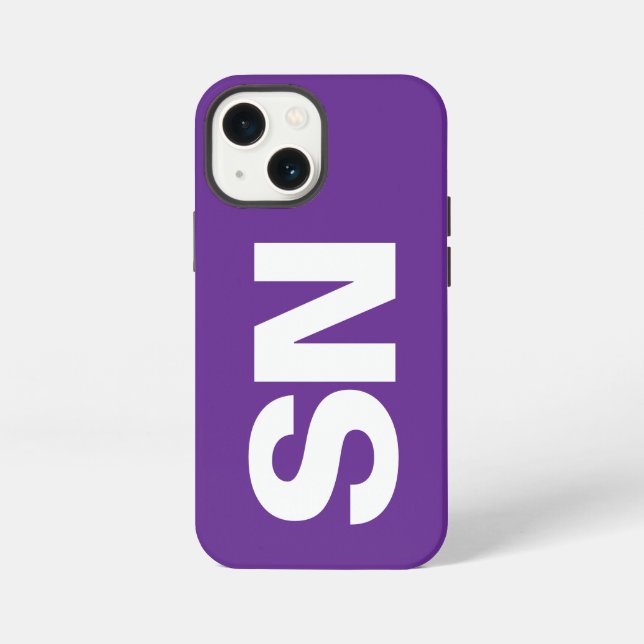 Einfache Stilrichtung Moderner Name Minimal Lila F iPhone Hülle (Rückseite)