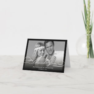 Einfache stilvolle danken Ihnen Script Dankeskarte