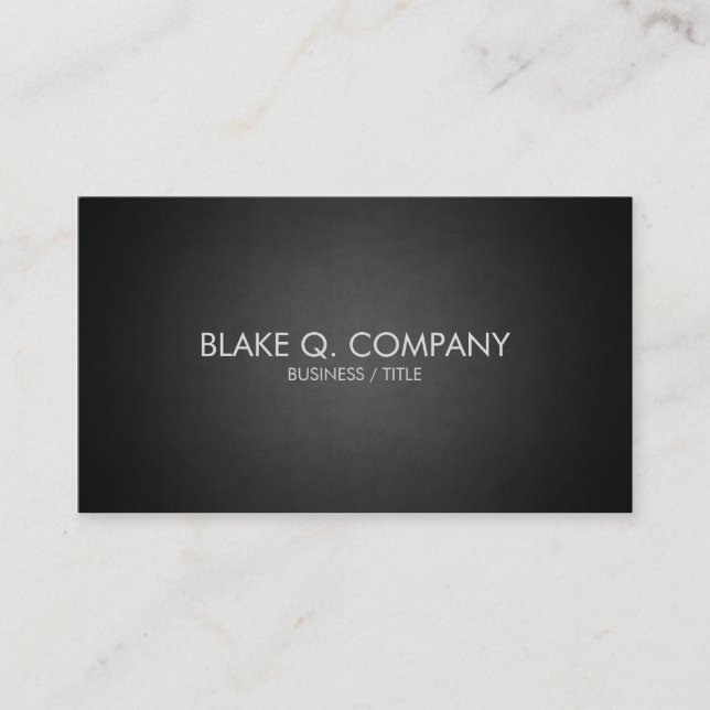 Einfache, stilvolle Dark Beruflich Business Card Visitenkarte (Vorderseite)