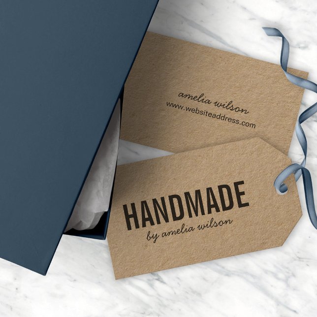 Einfache, stilvolle, handgefertigte Kraft Geschenkanhänger (Von Creator hochgeladen)