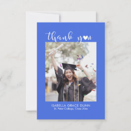 Einfache Stilvolle Herzkalligrafie Script Abschlus Dankeskarte