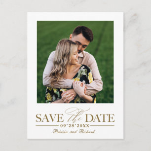 Einfache stilvolle Hochzeit - Speichern Sie das Da Postkarte