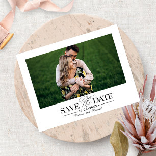 Einfache stilvolle Hochzeit - Speichern Sie das Da Postkarte