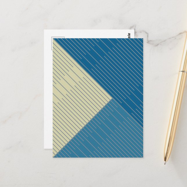 Einfache stilvolle Linien 2 Postkarte (Vorderseite/Rückseite Beispiel)