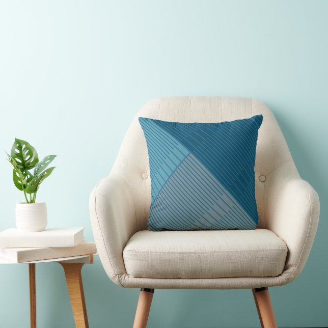 Einfache stilvolle Linien Kissen (Stuhl )